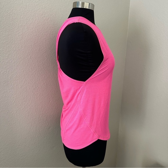 Lululemon In A Cinch Tank Top Heathered Neon Pink Size 8 - Picture 7 of 13